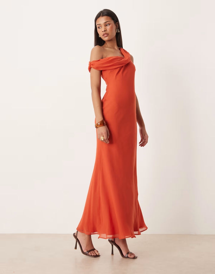 Rochie maxi ASOS, portocaliu