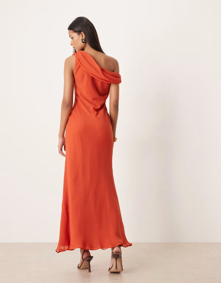 Rochie maxi ASOS, portocaliu