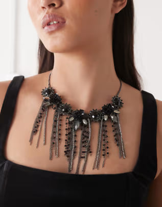 Colier RECLAIMED VINTAGE, negru