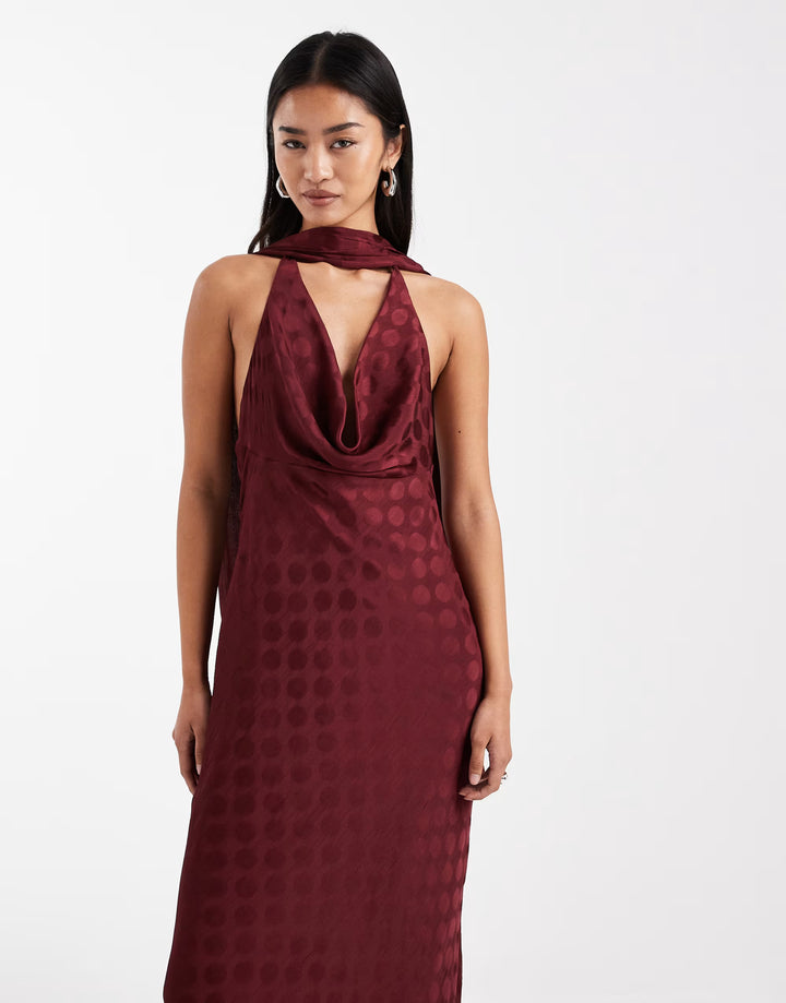 Rochie maxi ASOS, vișiniu