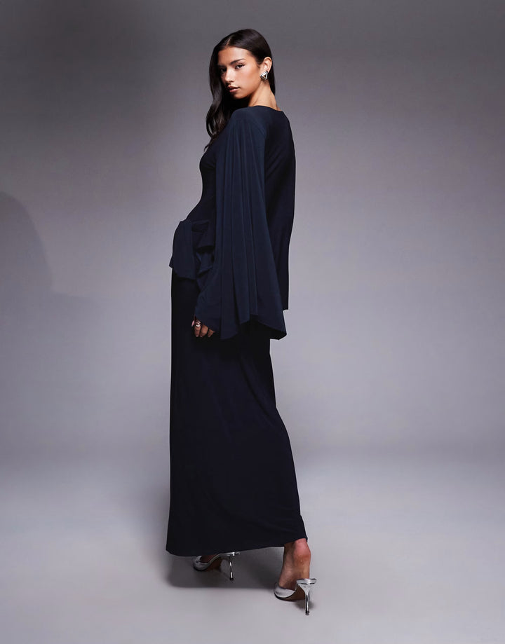 Rochie maxi ASOS, bleumarin