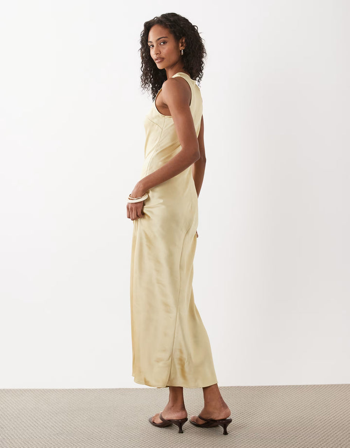 Rochie maxi ASOS, bej