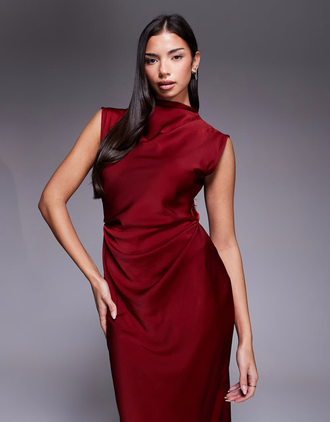 Rochie maxi ASOS, vișiniu