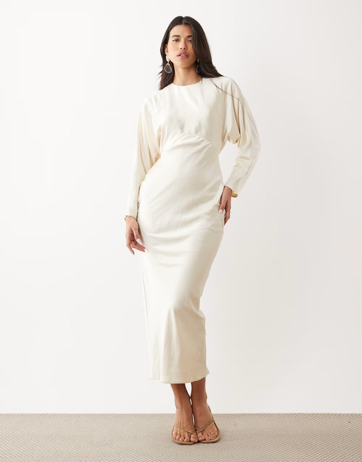 Rochie maxi ASOS, bej