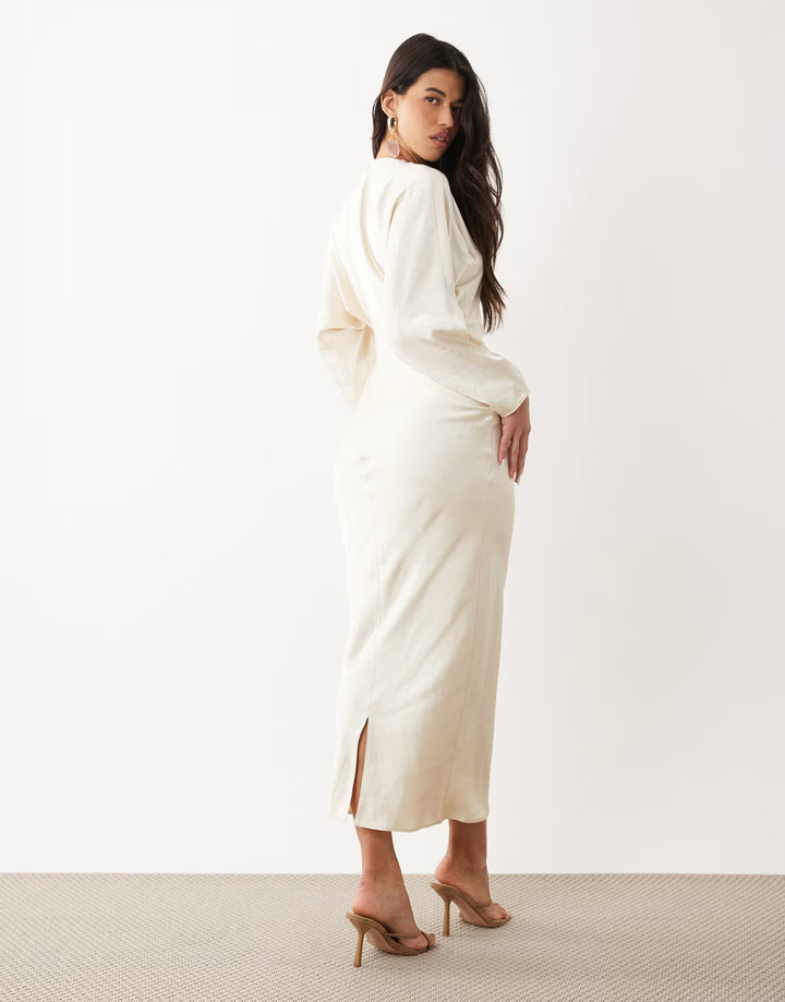 Rochie maxi ASOS, bej
