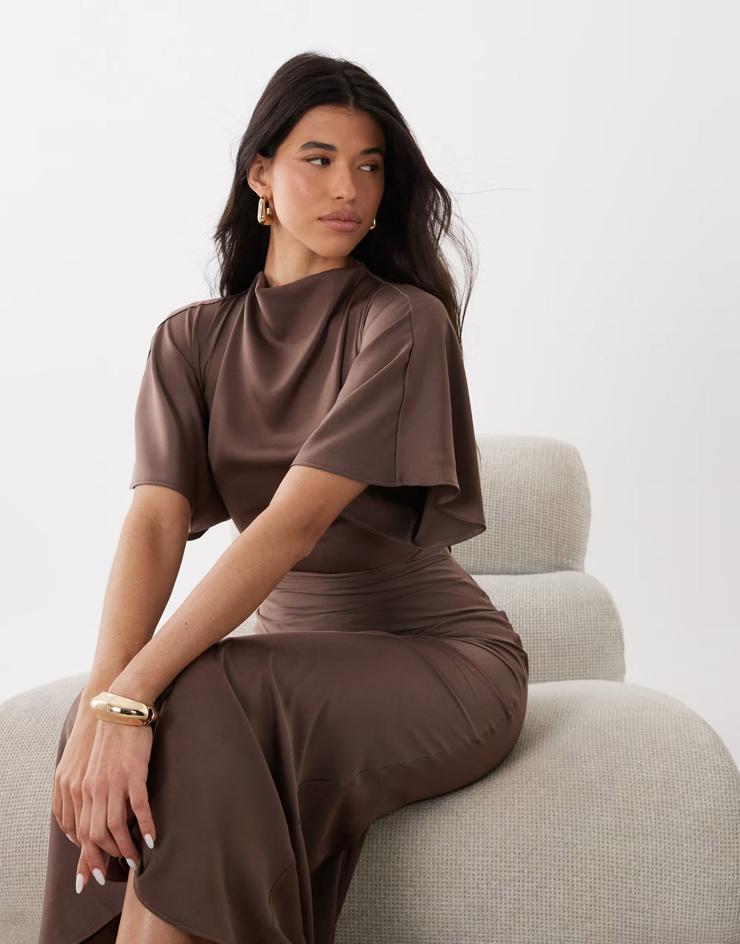 Rochie maxi ASOS, maro