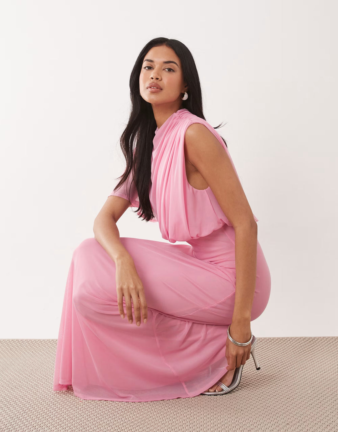 Rochie maxi ASOS, roz