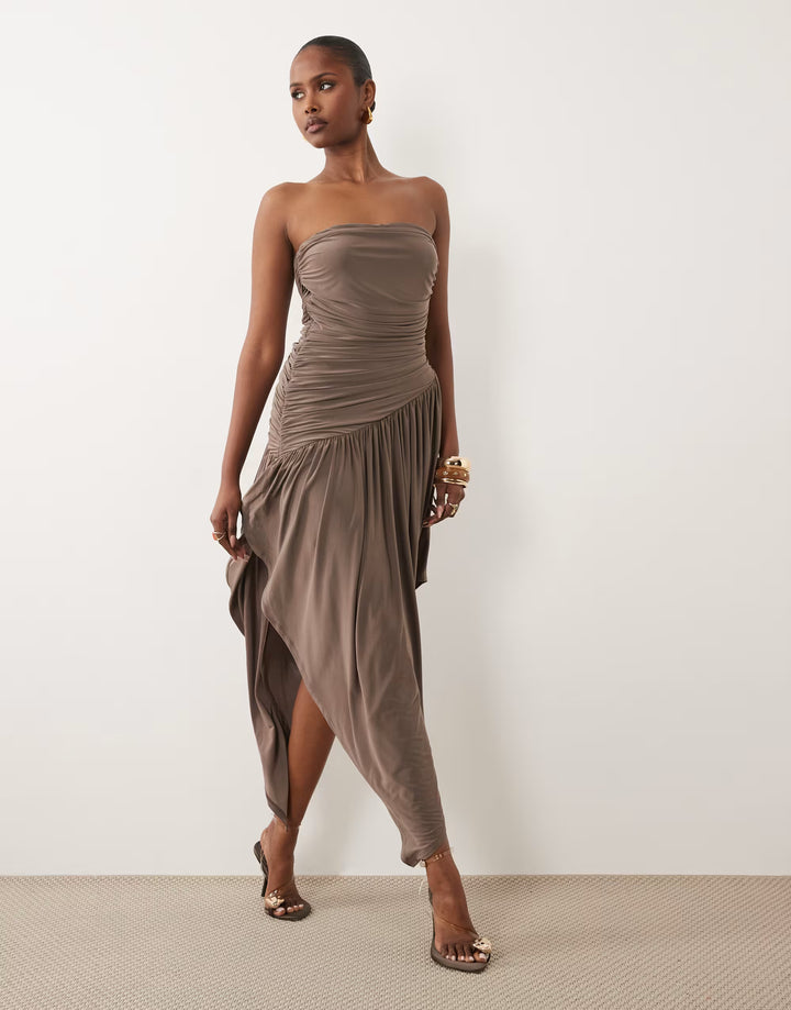 Rochie maxi ASOS, gri