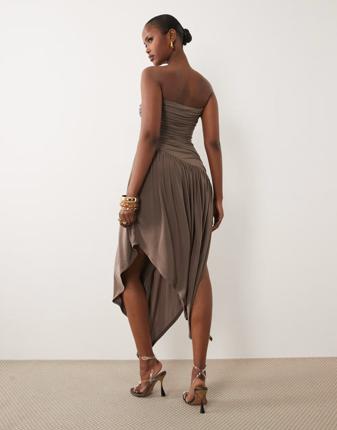 Rochie maxi ASOS, gri
