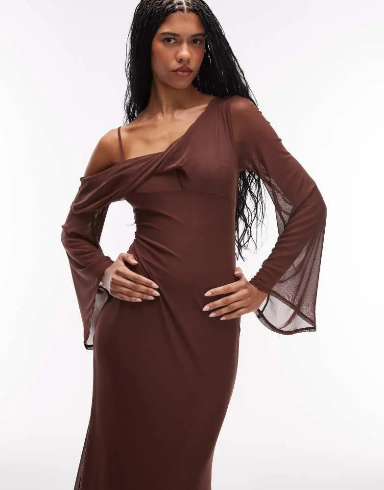 Rochie maxi ASOS, maro