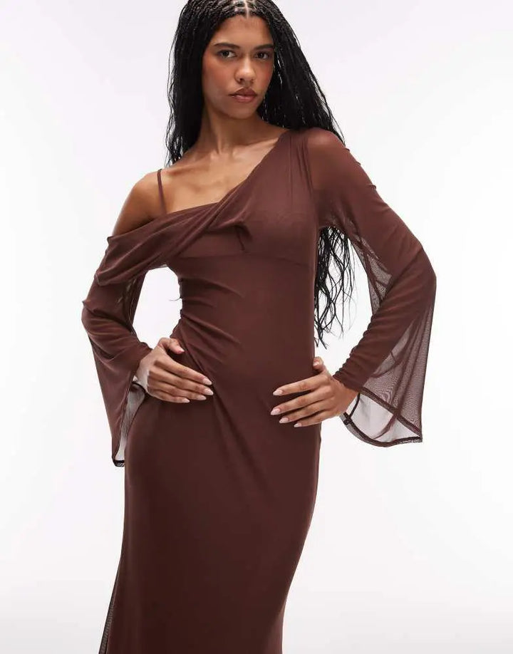 Rochie maxi ASOS, maro