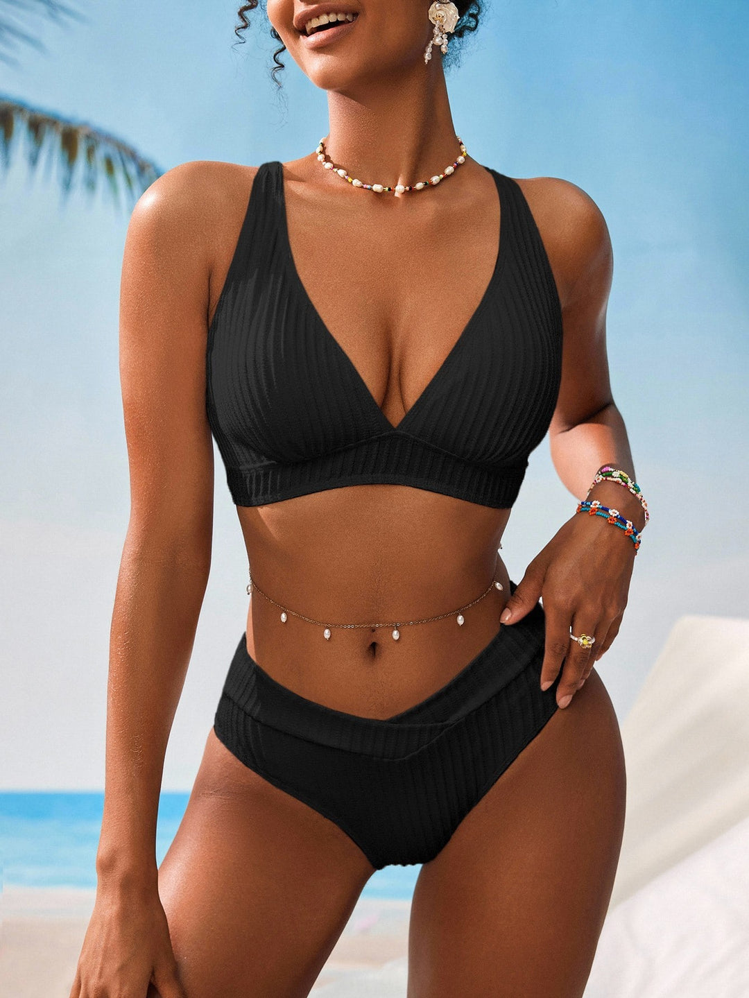 Set bikini SHEIN, negru