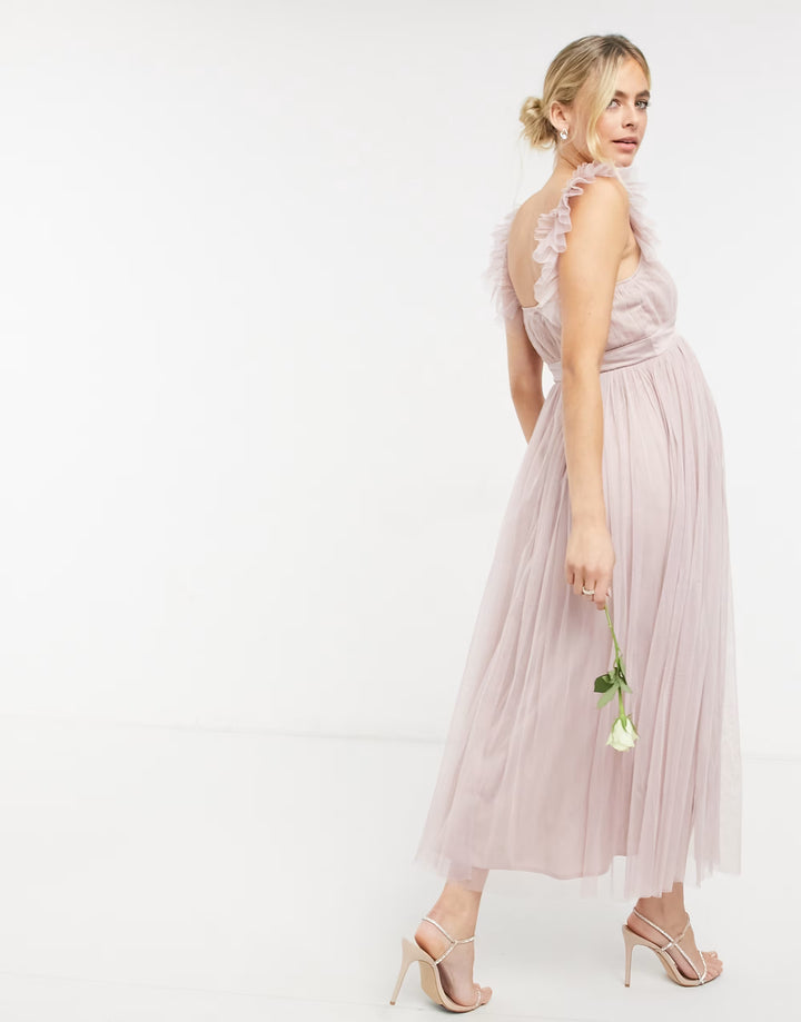 Rochie maxi Anaya, roz