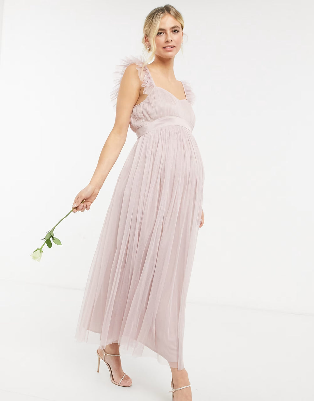 Rochie maxi Anaya, roz