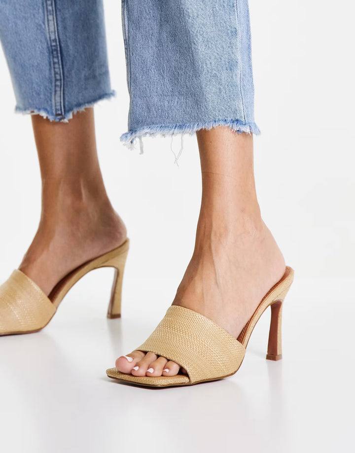 Saboți cu toc ASOS, bej