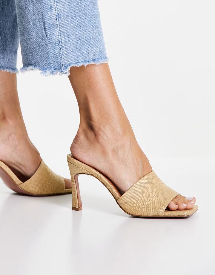 Saboți cu toc ASOS, bej