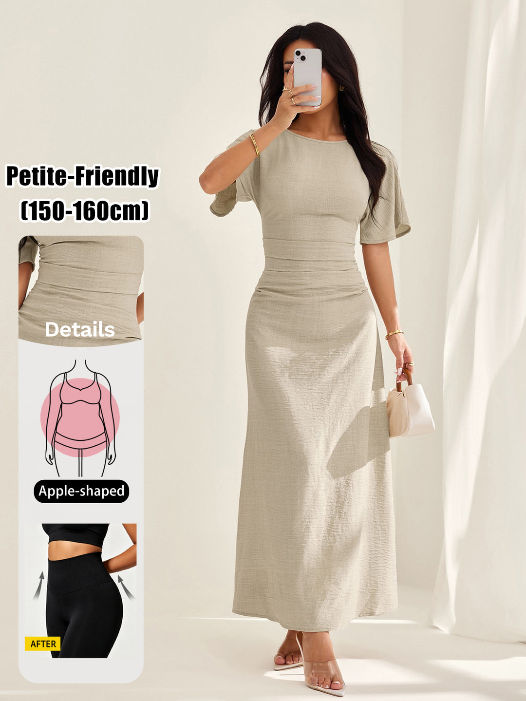 Rochie maxi SHEIN, portocaliu