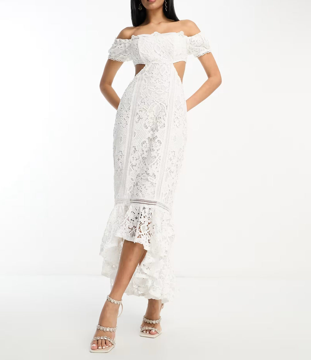 Rochie maxi Asos, alb
