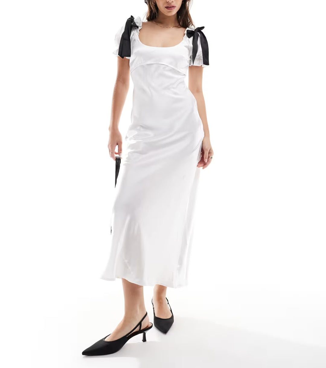 Rochie maxi Asos, alb