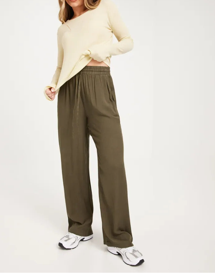 Pantaloni VILA, kaki