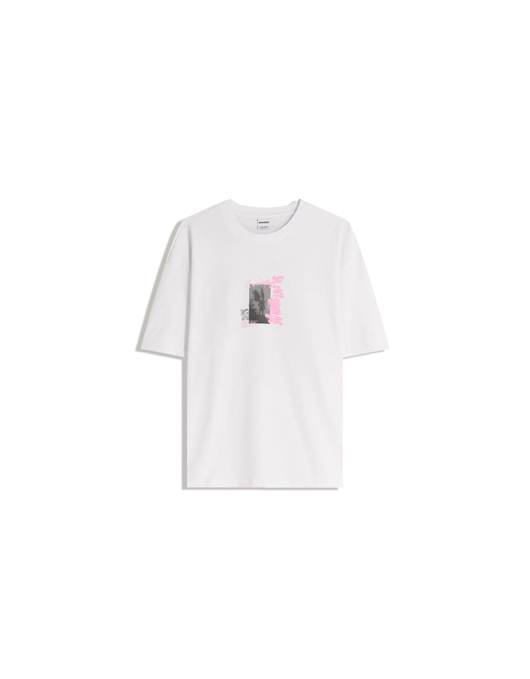 Tricou BERSHKA, alb