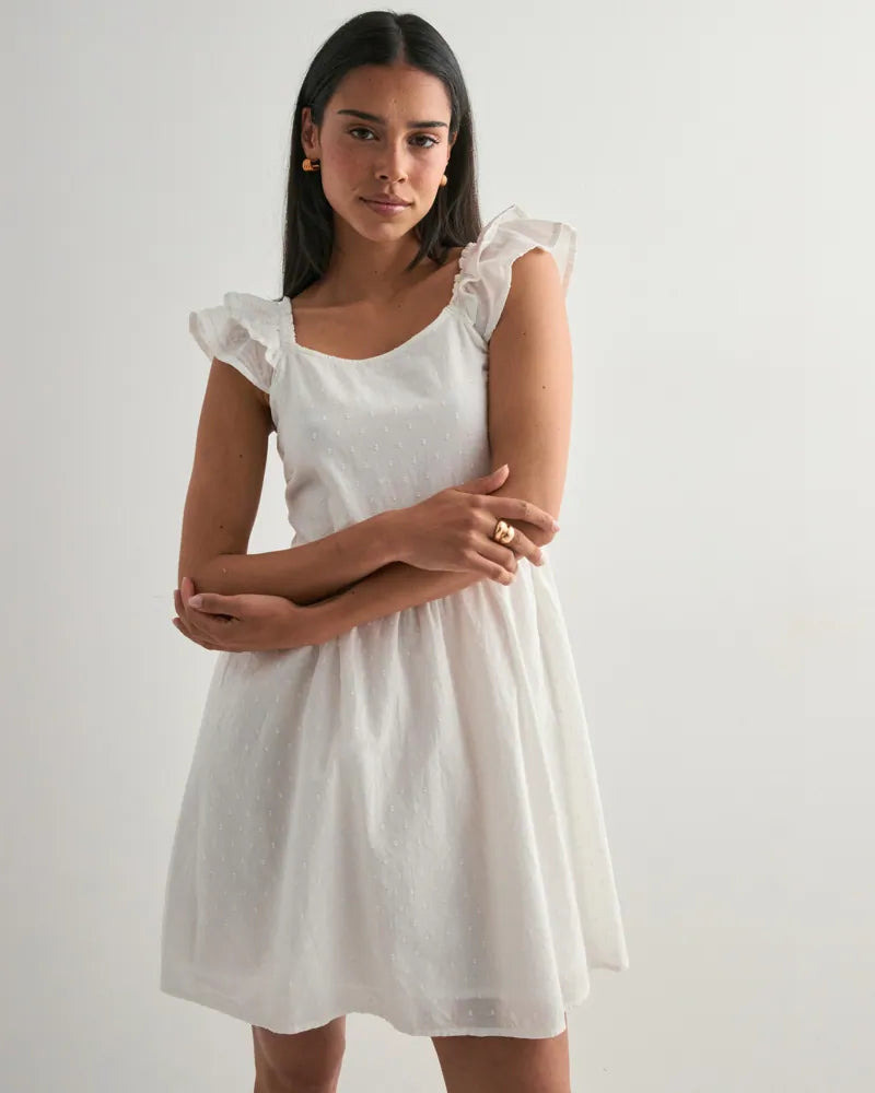 Rochie mini ONLY, alb