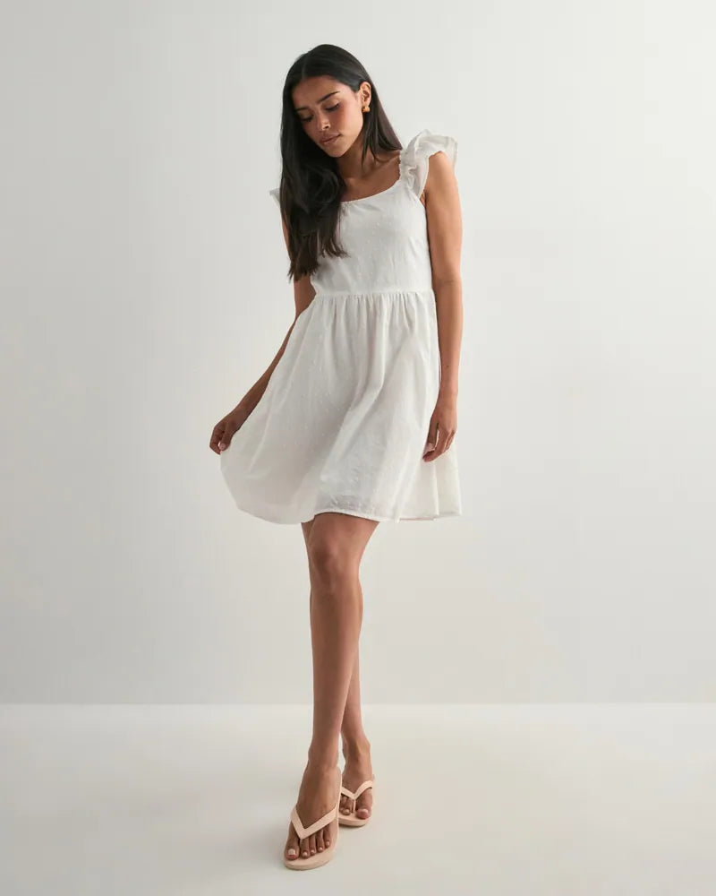 Rochie mini ONLY, alb