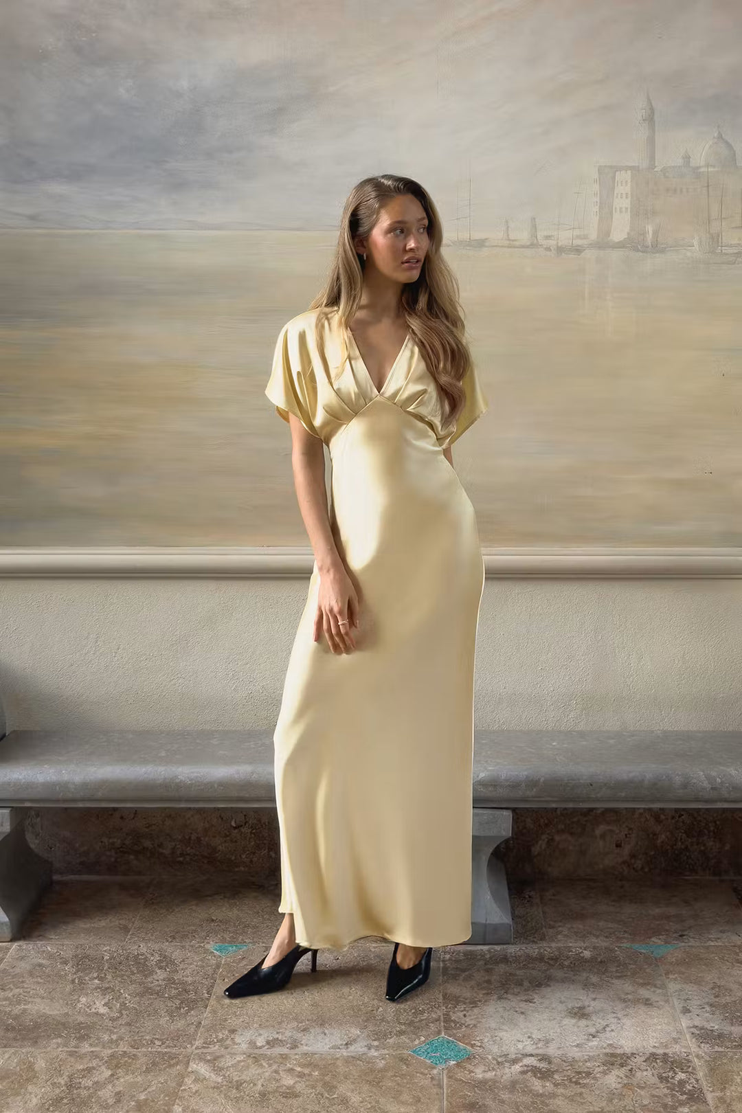 Rochie maxi GINA TRICOT, galben