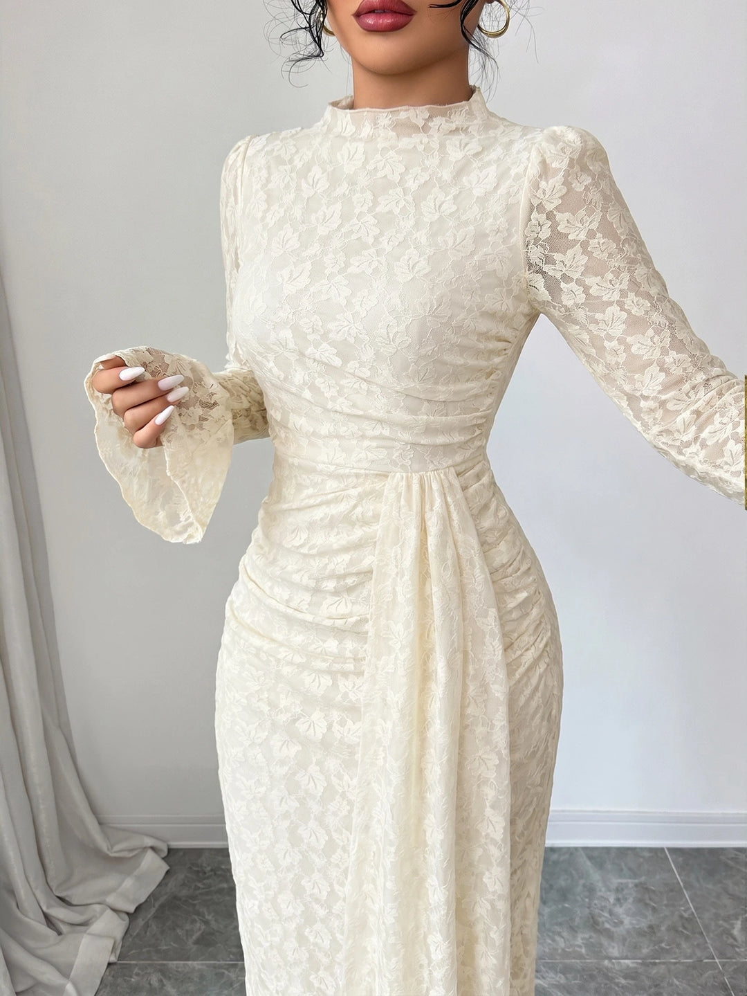 Rochie maxi SHEIN, crem