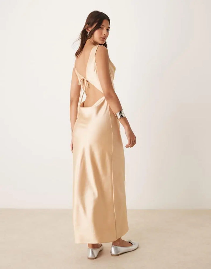 Rochie maxi MISS SELFRIDGE, crem
