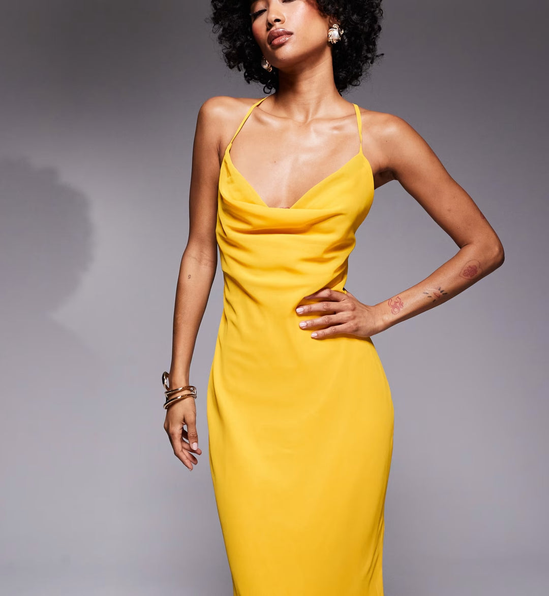 Rochie maxi ASOS, galben