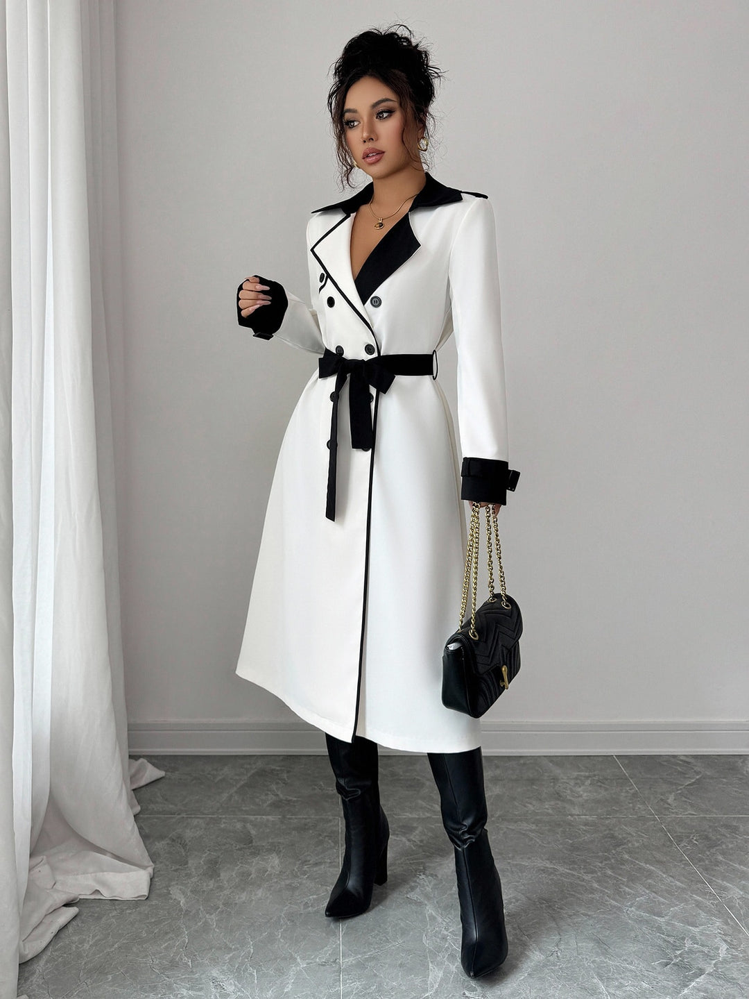 Trench SHEIN, mix culori