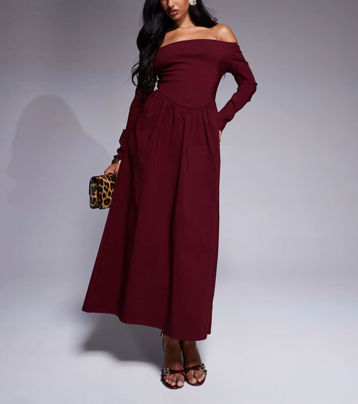 Rochie midi ASOS, vișiniu