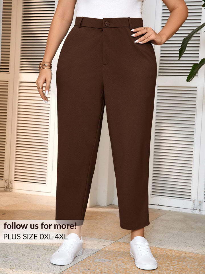 Pantalon de costum SHEIN, maro