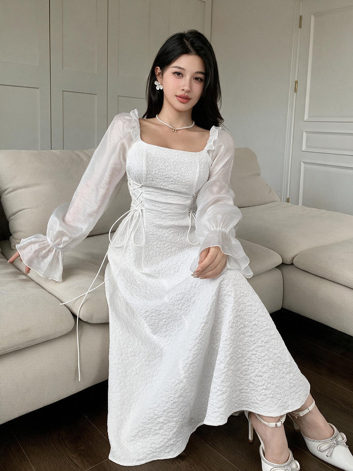 Rochie midi SHEIN, alb