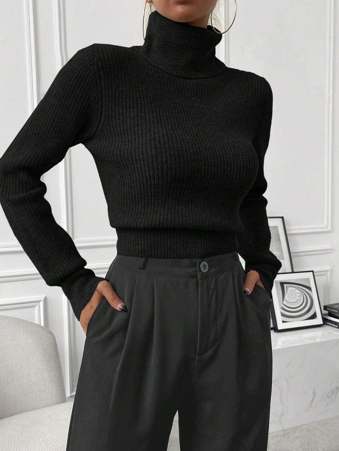 Pulover SHEIN, negru