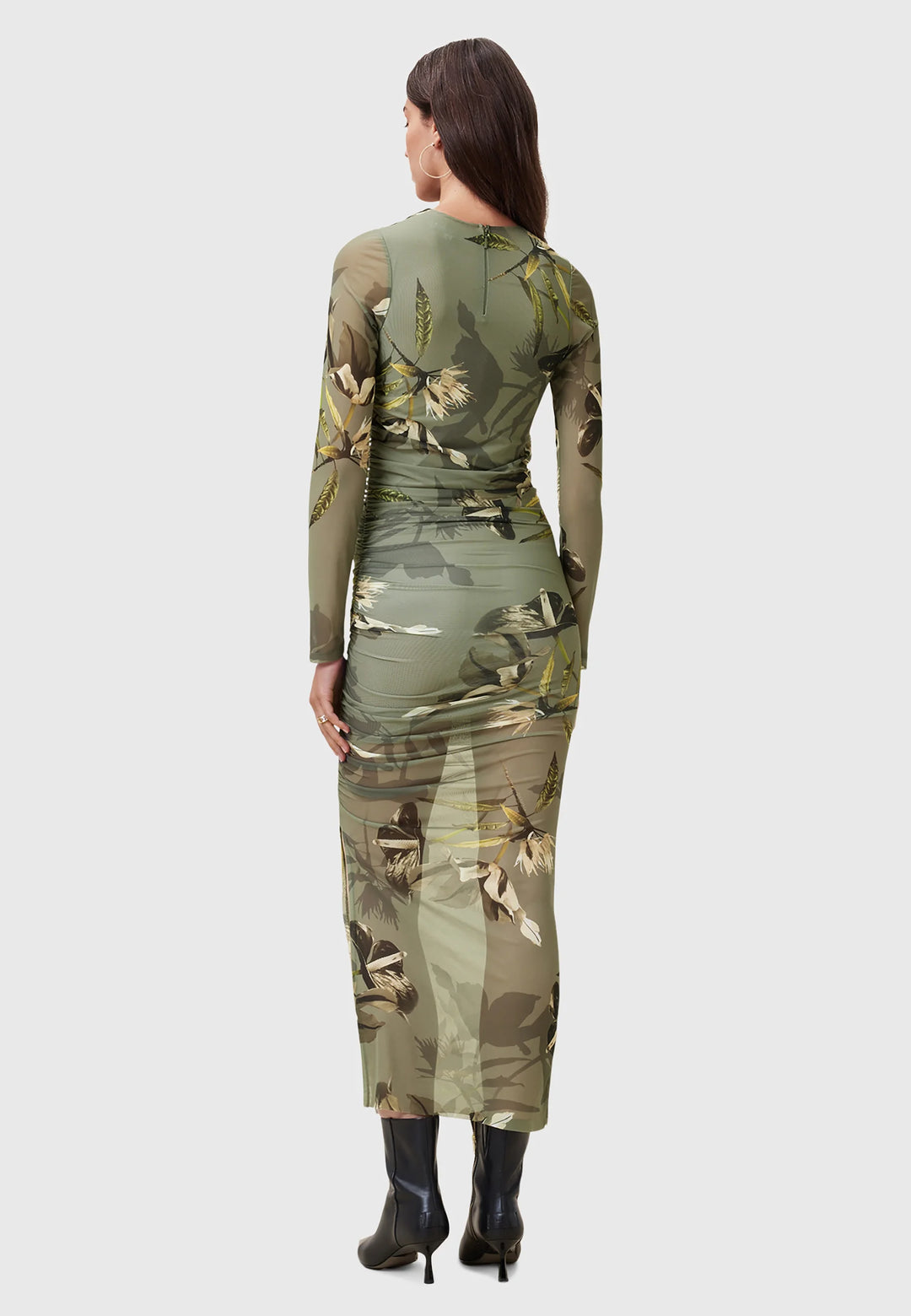 Rochie maxi AllSaints, kaki