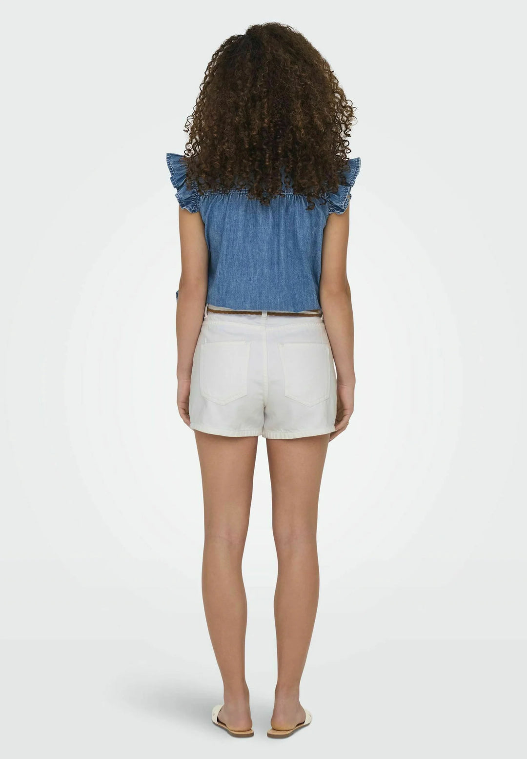 Pantaloni scurți de blugi ONLY, alb