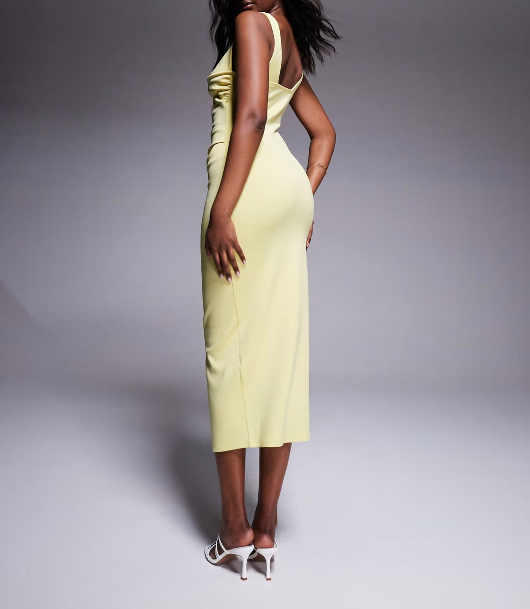 Rochie midi ASOS, galben