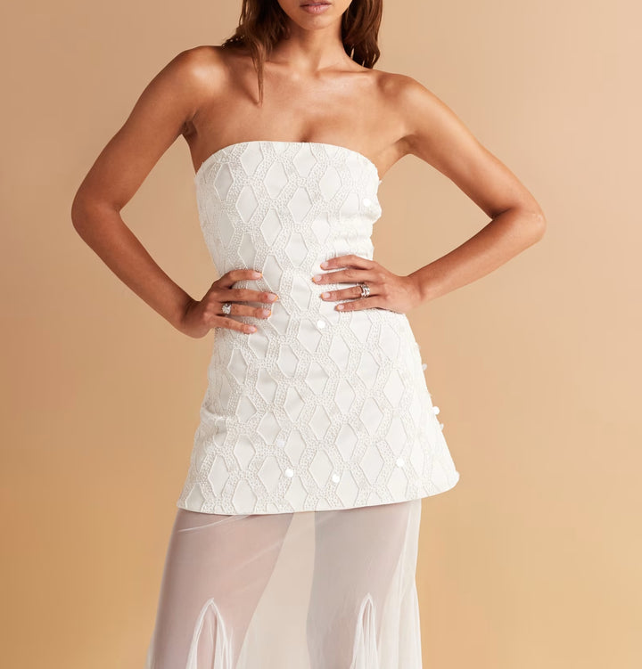 Rochie de ocazie ASOS, alb