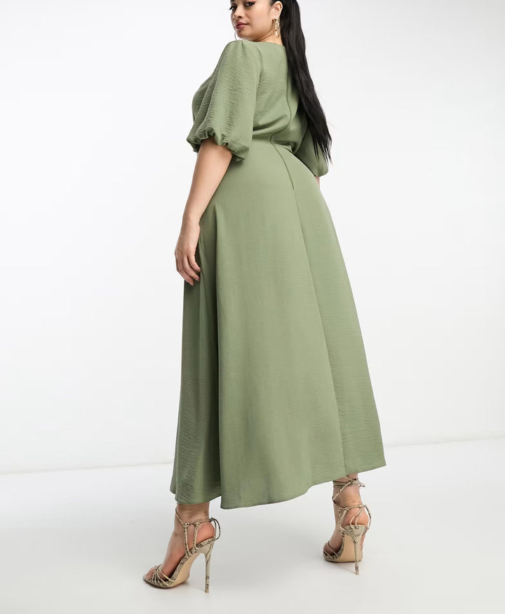 Rochie midi ASOS, verde