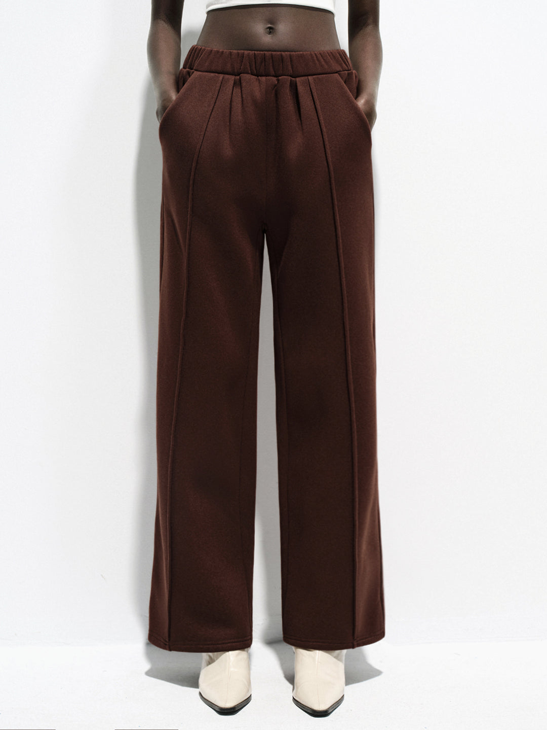 Pantaloni SHEIN, maro