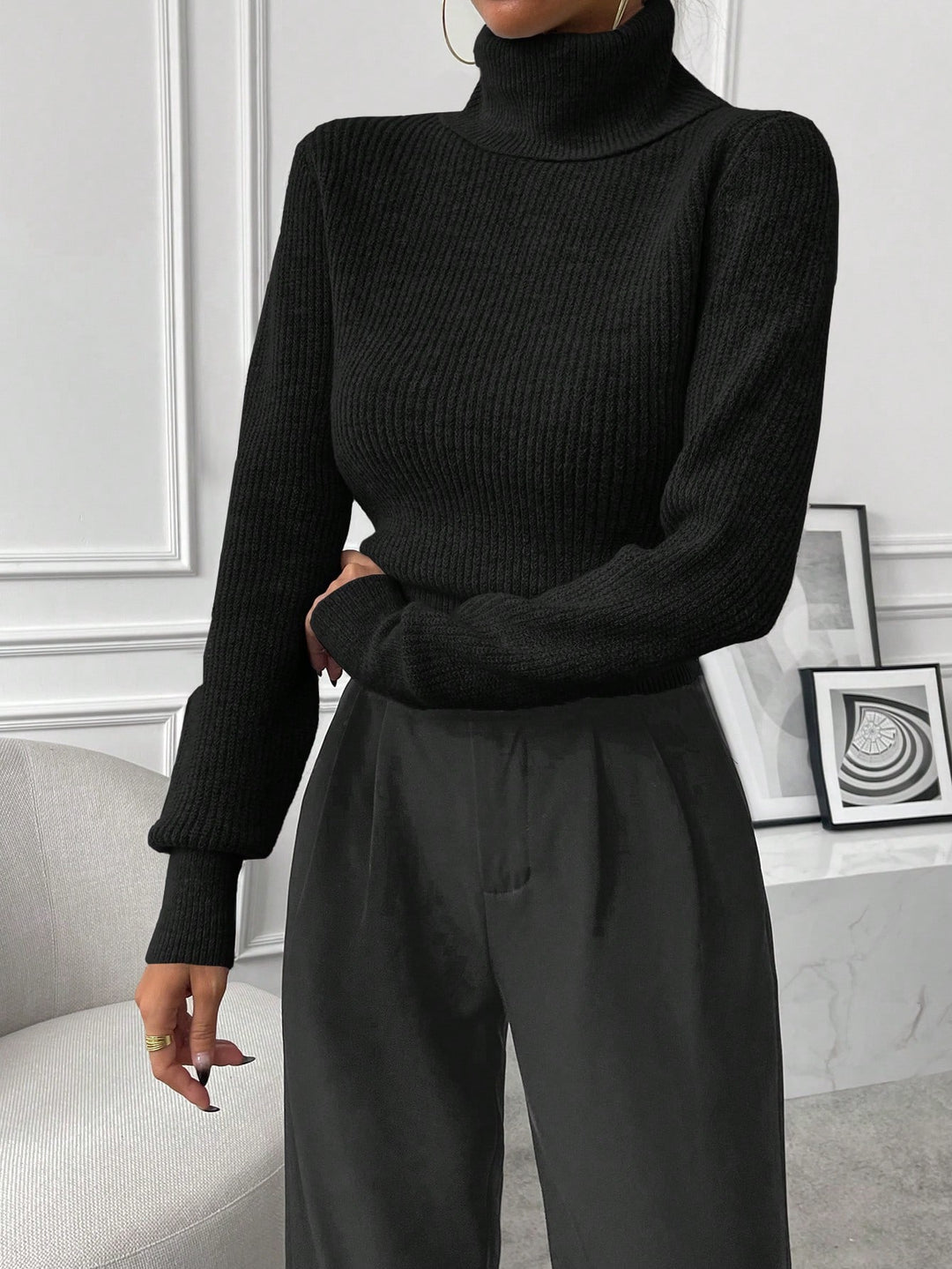 Pulover SHEIN, negru