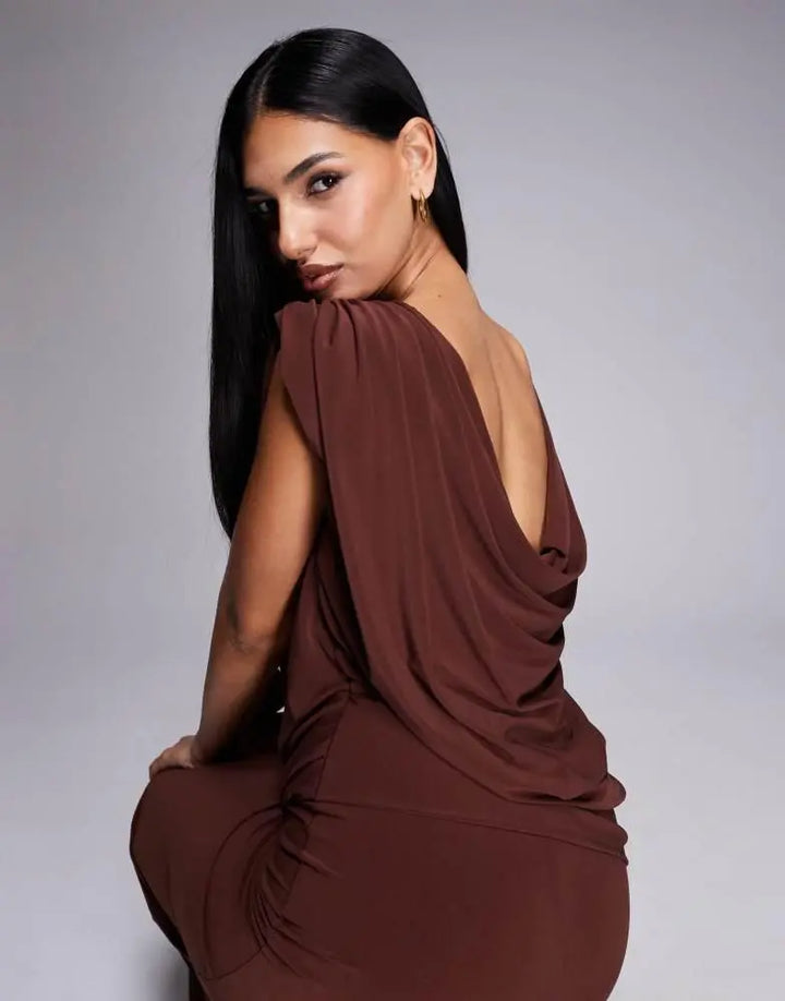 Rochie maxi ASOS, maro
