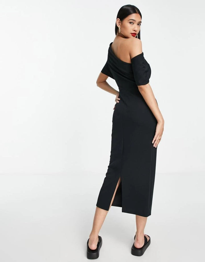 Rochie midi ASOS, negru