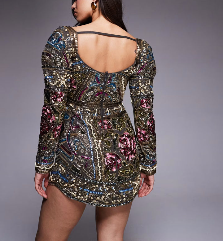 Rochie de ocazie Asos, mix culori