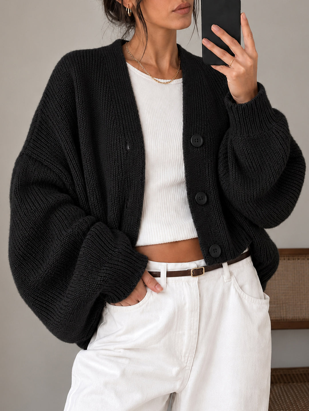 Cardigan SHEIN, negru