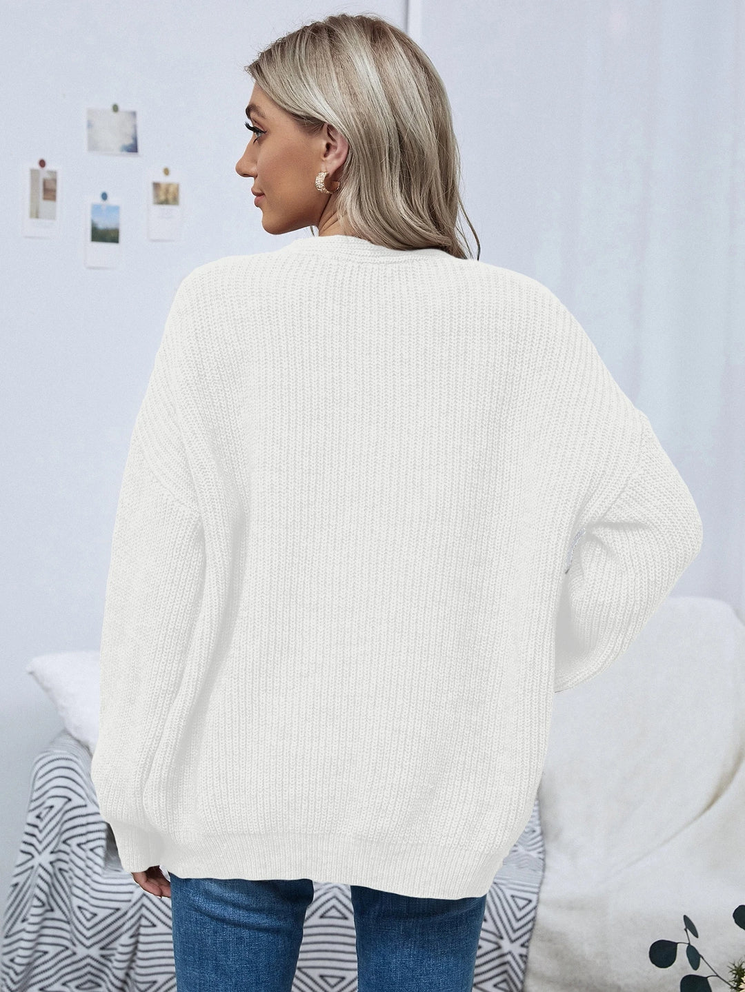 Cardigan SHEIN, alb