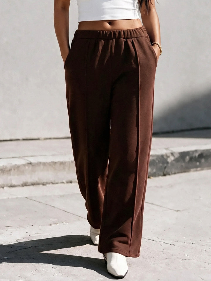 Pantaloni SHEIN, maro