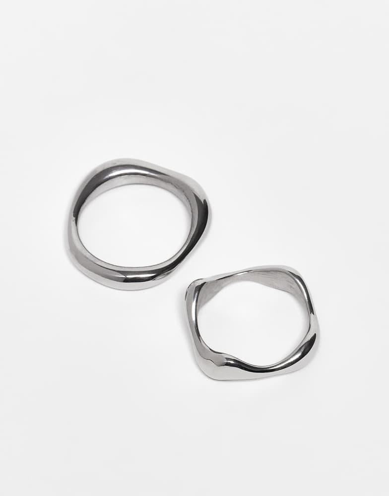 Set inele ASOS, argintiu